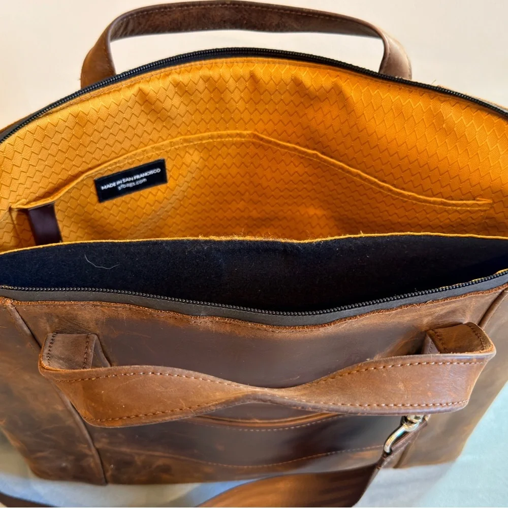 Waterfield Cozmo 2.0 Laptop Bag - Full-Sized - Chocolate Leather